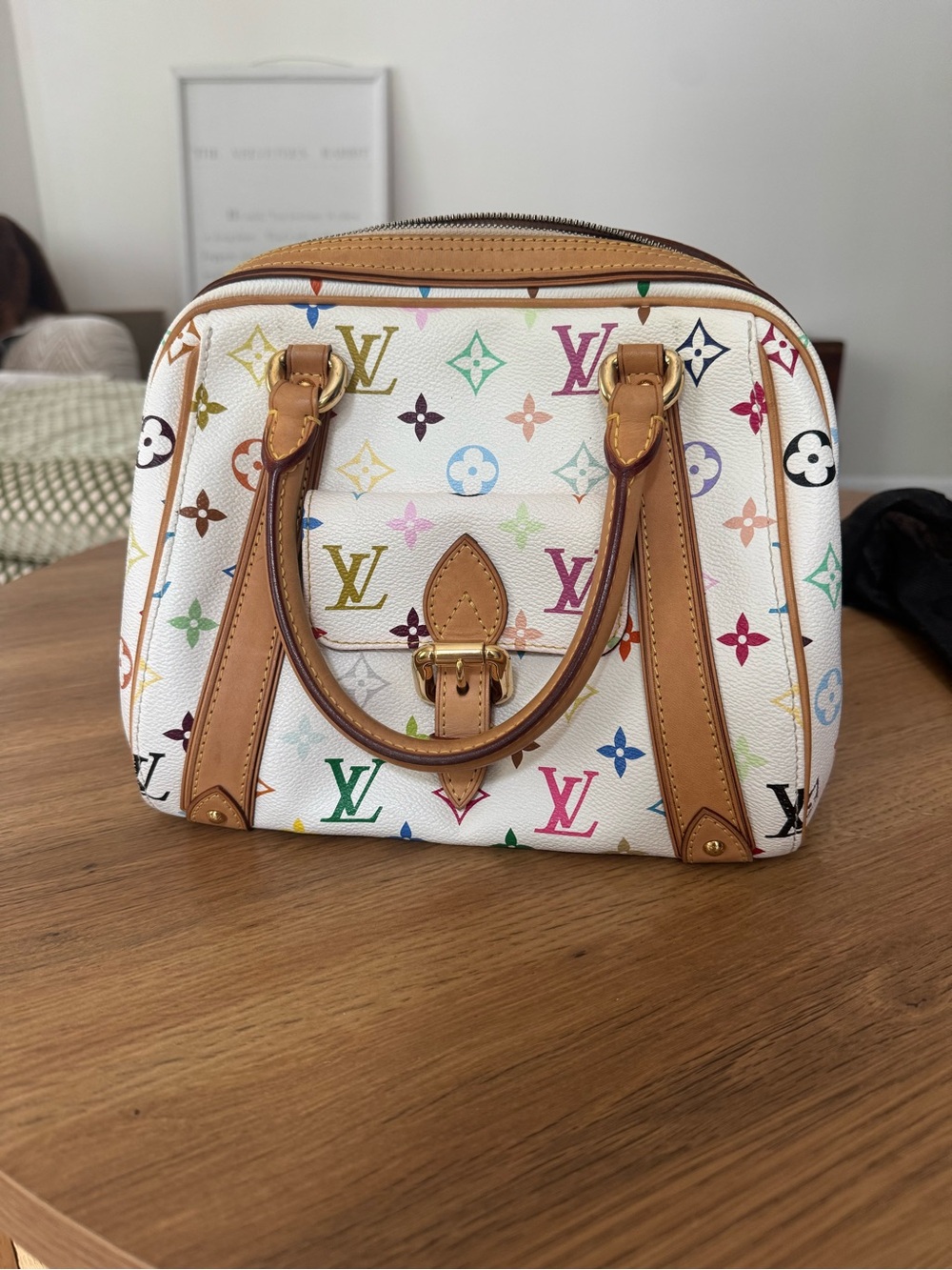 Louis Vuitton Multicolor Monogram White Priscilla Handbag